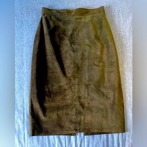 Vintage Bushwacker USA Genuine Leather Suede Skirt